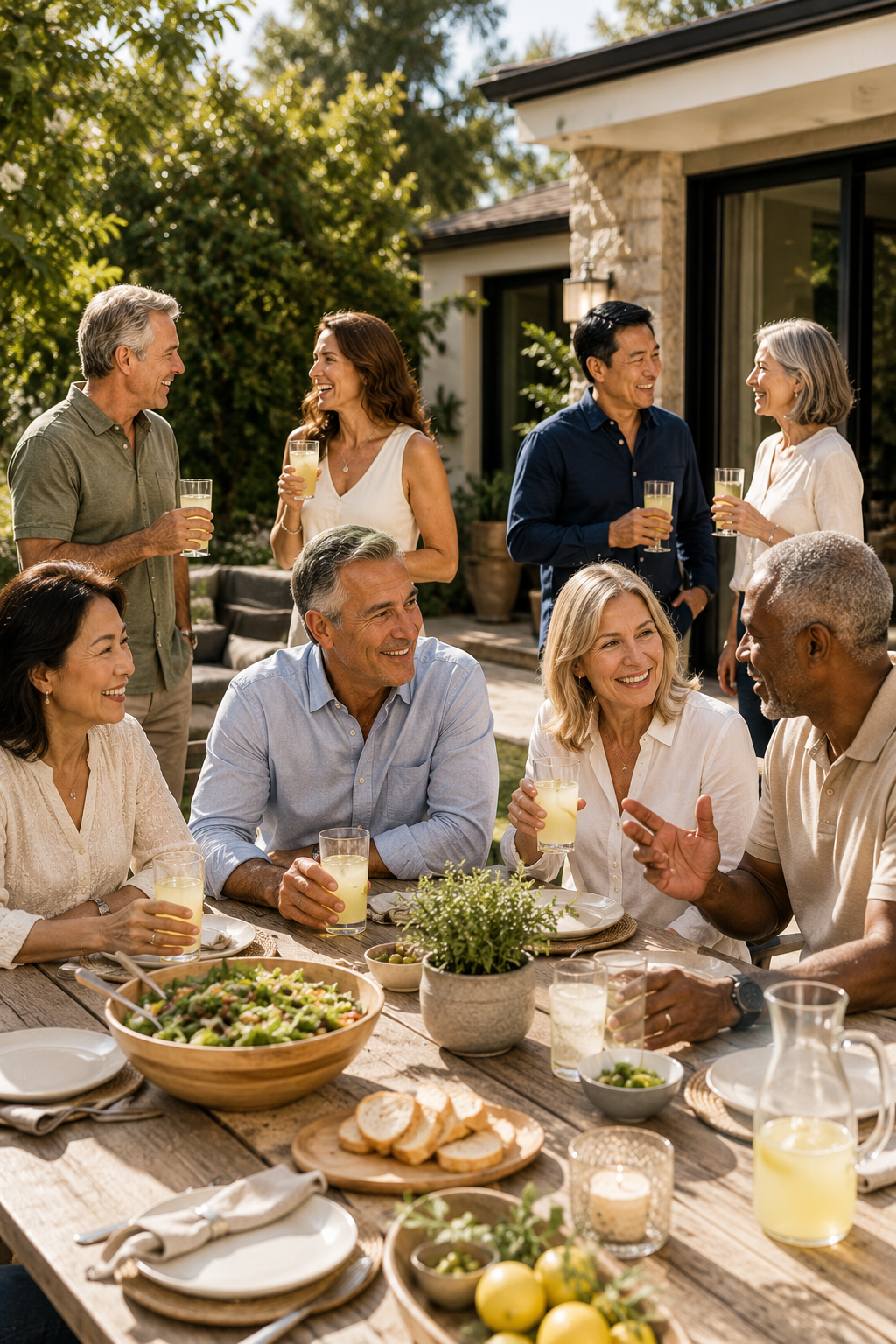 Group of Affiliates enjoying a backyard gathering together
